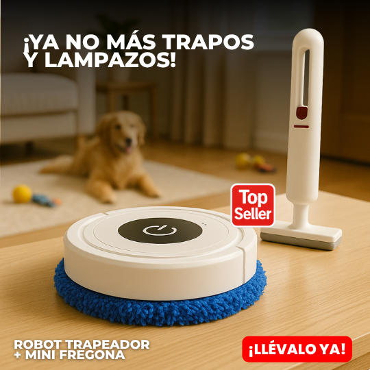Robot Trapeador & Mini Fregona en un solo kit