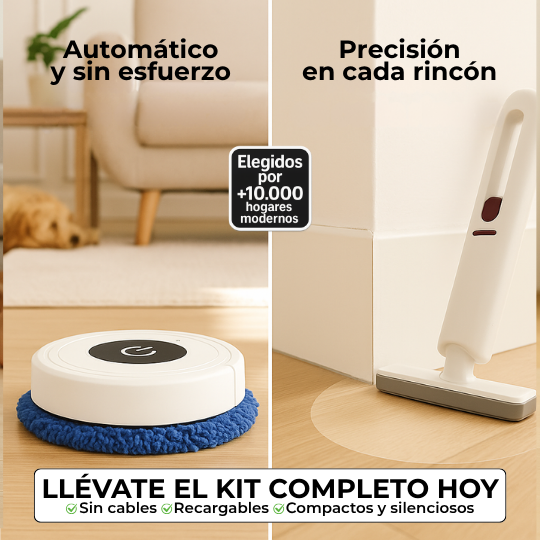 Robot Trapeador & Mini Fregona en un solo kit