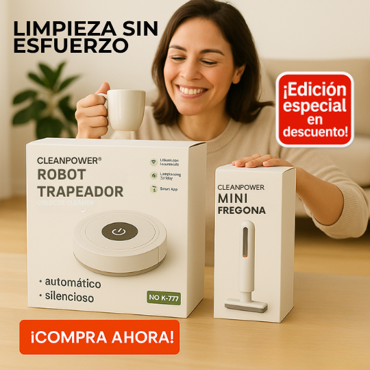Robot Trapeador & Mini Fregona en un solo kit