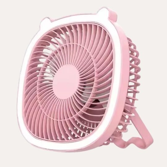 Refresca e Ilumina tus Espacios 🤩 Mini Ventilador con Luz Led